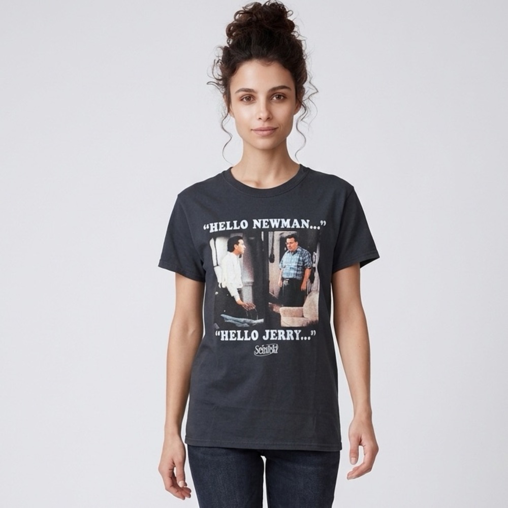 NWOT Unisex Seinfeld Black Short Sleeve Graphic Tee Shirt - Size Small